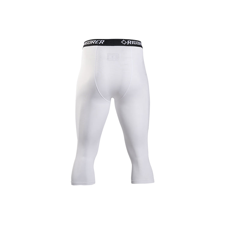 准者 競技運動緊身七分束褲 '白色' 男女同款 [Z122311452-1]