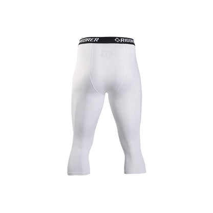准者 競技運動緊身七分束褲 '白色' 男女同款 [Z122311452-1]
