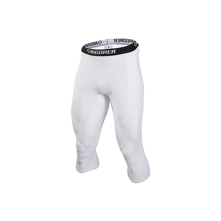 准者 競技運動緊身七分束褲 '白色' 男女同款 [Z122311452-1]