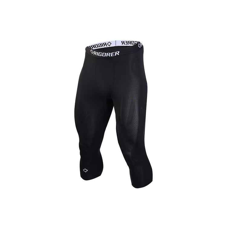 准者 競技運動緊身七分束褲 '黑色' 男女同款 [Z122311452-1]