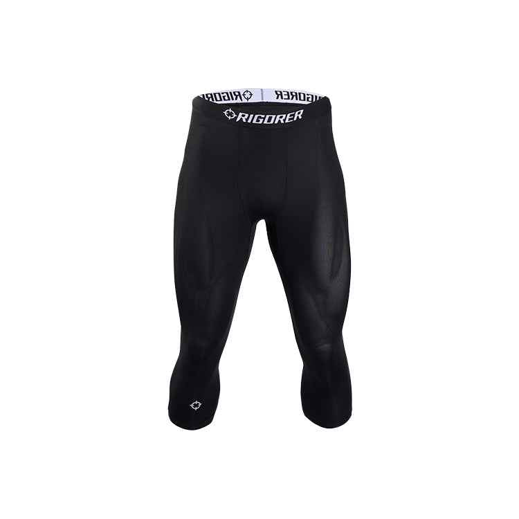 准者 競技運動緊身七分束褲 '黑色' 男女同款 [Z122311452-1]