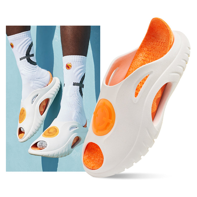 准者 鯊魚 拖鞋 'White/Orange' (Pack without box) [Z123260506-2]